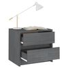 vidaXL Nočn&eacute; stol&iacute;ky 2 ks siv&eacute; 40x30,5x35,5 cm borovicov&yacute; mas&iacute;v