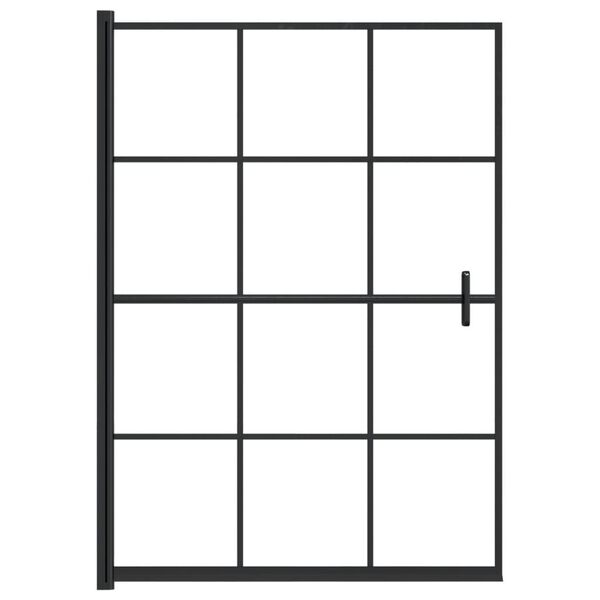 vidaXL Sprchov&yacute; k&uacute;t ESG 100x140 cm čierny