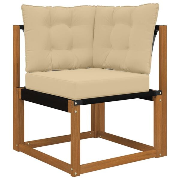 vidaXL Vank&uacute;&scaron; na vonkaj&scaron;iu pohovku 3 pcs B&eacute;žov&aacute; Polyester