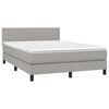 vidaXL Boxspring posteľ s matracom bledosiv&aacute; 140x200 cm l&aacute;tka