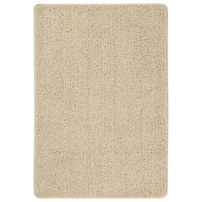 vidaXL Chlpatý koberec krémový 160x230 cm protišmykový