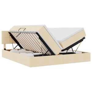 vidaXL &Uacute;ložn&aacute; posteľ s matracmi Kr&eacute;mov&aacute; 180 x 200 cm Umel&aacute; koža