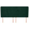 vidaXL Čelo postele so z&aacute;hybmi tmavozelen&yacute; 163x23x118/128 cm zamat
