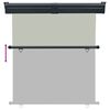 vidaXL Bočná markíza na balkón 170x250 cm sivá