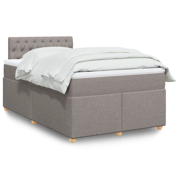 vidaXL Boxspring posteľ s matracom sivohned&yacute; 120x200 cm l&aacute;tka