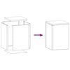 vidaXL Stojan na rastliny 2 pcs Biela 24 x 24 x 35 cm Oceľ