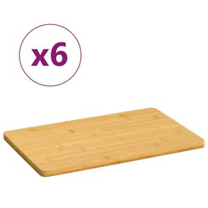 vidaXL Raňajkov&eacute; taniere 6 ks 22x14x0,8 cm bambus