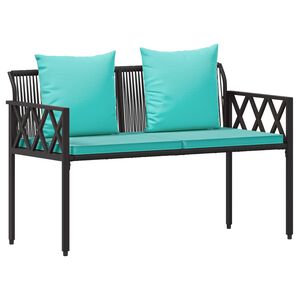vidaXL Z&aacute;hradn&eacute; lavičky 2 -Seater 116 x 56 x 75 cm polyratan