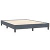 vidaXL Posteľn&yacute; r&aacute;m boxspring s matracom tmavosiv&yacute; 140x210 cm zamat