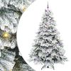 vidaXL Umel&yacute; vianočn&yacute; stromček s 300 LED-i Biela 240 cm PE a PVC