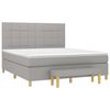 vidaXL Boxspring posteľ s matracom svetlosiv&aacute; 100x200 cm l&aacute;tka