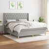 vidaXL Boxspring posteľ s matracom svetlosiv&aacute; 100x200 cm l&aacute;tka