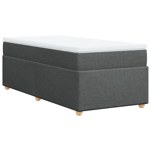 vidaXL Boxspring posteľ s matracom tmavosivá 100x200 cm látka