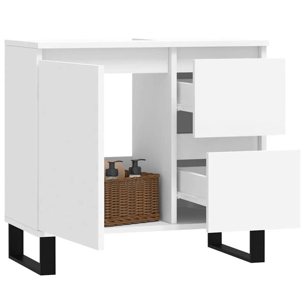 vidaXL Skrinka do kúpeľne biela 65x33x60 cm kompozitné drevo