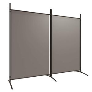 vidaXL 2-panelov&yacute; parav&aacute;n antracitov&yacute; 175x180 cm l&aacute;tkov&yacute;