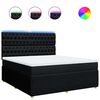 vidaXL Posteľn&yacute; r&aacute;m boxspring s matracom čierny 180x200 cm l&aacute;tka