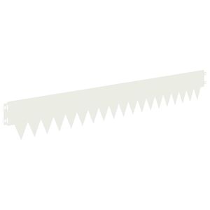 vidaXL Obrubn&iacute;k tr&aacute;vnika 10 ks 103 x 15 cm Oceľ Biela