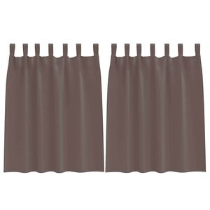 vidaXL Z&aacute;clony na zatemnenie s kr&uacute;žkami 2 ks Tmavohned&aacute; 140 x 140 cm