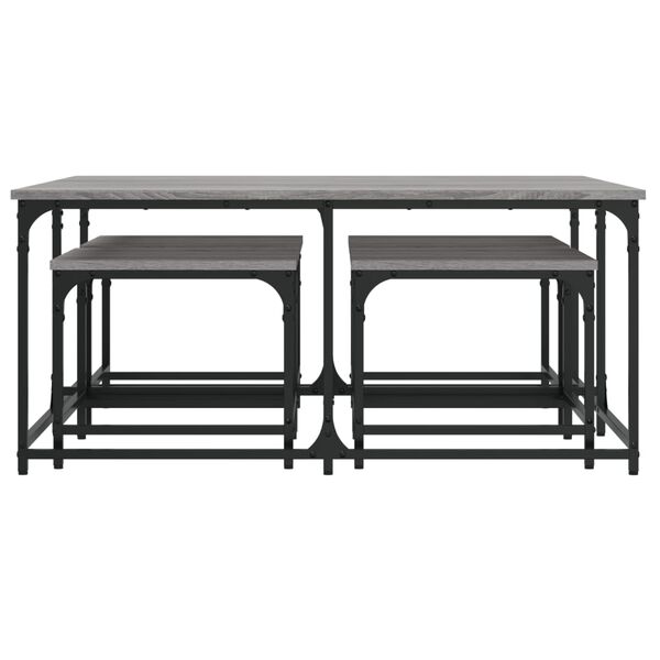 vidaXL Zas&uacute;vacie konferenčn&eacute; stol&iacute;ky 5 ks siv&eacute; sonoma kompozitn&eacute; drevo