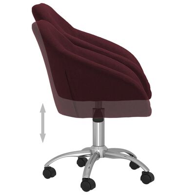 vidaXL Otočná kancelárska stolička fialová látková