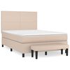 vidaXL Boxspring posteľ s matracom kapuč&iacute;nov&aacute; 140x190 cm umel&aacute; koža