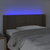 vidaXL Čelo postele s LED sivohned&eacute; 93x16x78/88 cm l&aacute;tka