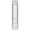 vidaXL Oblúkové gabionové koše 8ks 300x50x200/220cm pozinkované železo