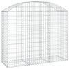 vidaXL Obl&uacute;kov&yacute; gabionov&yacute; k&ocirc;&scaron; 150x50x120/140cm pozinkovan&eacute; železo