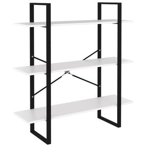 vidaXL Knižnica, biela 100x30x105 cm, kompozitn&eacute; drevo