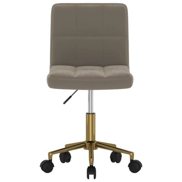 vidaXL Otočn&aacute; jed&aacute;lensk&aacute; stolička bledosiv&aacute; zamatov&aacute;