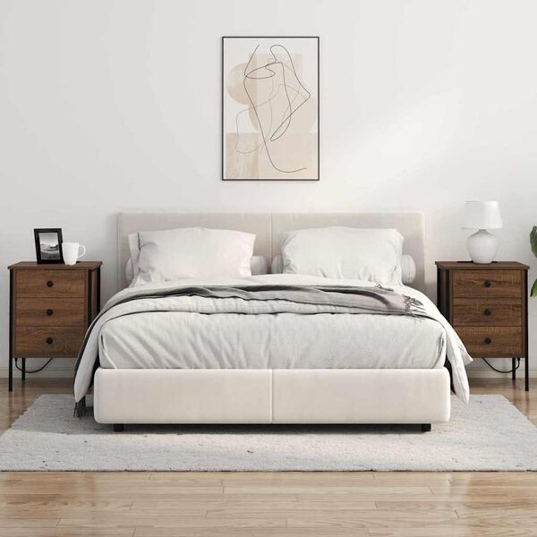 vidaXL Nočn&yacute; stol&iacute;k Hned&yacute; dub 42 x 41 x 61 cm Kompozitn&eacute; drevo