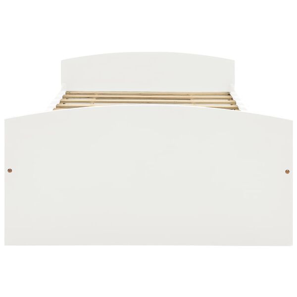 vidaXL Posteľn&yacute; r&aacute;m s 2 z&aacute;suvkami, biely, borovicov&yacute; mas&iacute;v 90x200 cm