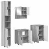 vidaXL Sada k&uacute;peľňov&eacute;ho n&aacute;bytku N&aacute;stenn&yacute; s &uacute;ložiskom 4 pcs Siv&yacute; Sonoma