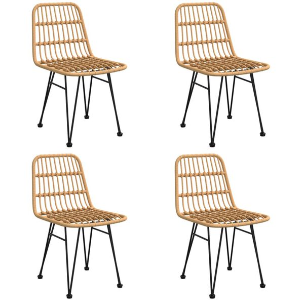 vidaXL 5-dielna záhradná jedálenská súprava polyratan