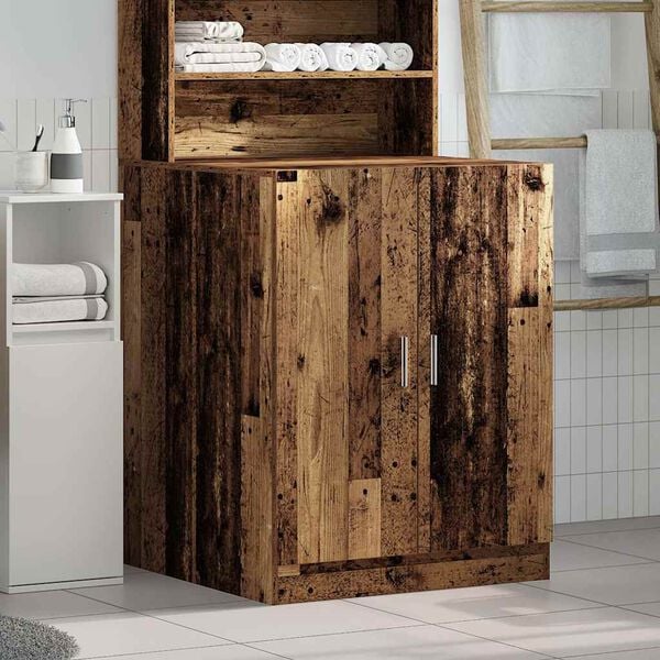 vidaXL Skrinka na pr&aacute;čku star&eacute; drevo 70,5x71,5x91,5 cm