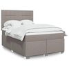 vidaXL Boxspring posteľ s matracom sivohned&yacute; 140x190 cm l&aacute;tka