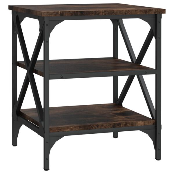 vidaXL Bočný stolík dymový dub 40x42x50 cm spracované drevo