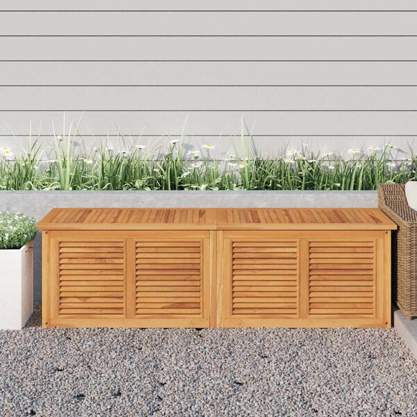 vidaXL Záhradný úložný box s vreckom 175x50x55 cm masívny teak