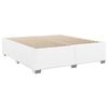 vidaXL Boxspring posteľ s matracom biela 200x200 cm umel&aacute; koža