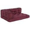 vidaXL Vank&uacute;&scaron; na paletov&yacute; gauč 3 pcs Bordov&aacute; 120 x 80 x 38 cm L&aacute;tka