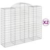 vidaXL Obl&uacute;kov&eacute; gabi&oacute;nov&eacute; ko&scaron;e 2ks 200x50x160/180cm pozinkovan&eacute; železo