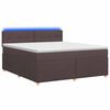 vidaXL Posteľ boxspring s matracom Tmavohned&aacute; 180 x 200 cm L&aacute;tka