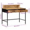 vidaXL Konzolový stôl so zásuvkou Hnedá 100 x 55 x 75 cm Mangový masív