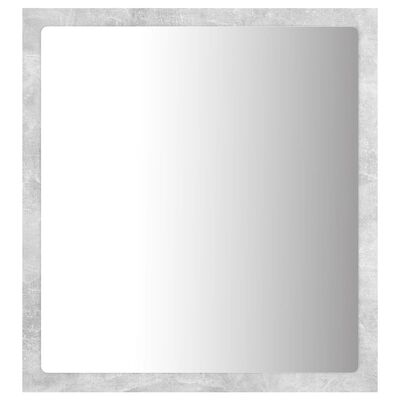 vidaXL Kúpeľňové zrkadlo s LED, betónovo sivé 40x8,5x37cm,drevotrieska