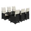 vidaXL 7-dielna z&aacute;hradn&aacute; bistro s&uacute;prava s vank&uacute;&scaron;mi čierna polyratan