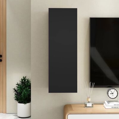 vidaXL TV skrinka, čierna 30,5x30x90 cm, kompozitné drevo