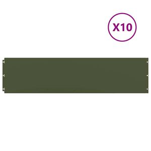 vidaXL Obrubn&iacute;k tr&aacute;vnika 10 ks 25 x 103 cm Olivovo zelen&aacute;