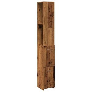 vidaXL K&uacute;peľňov&aacute; skrinka Old Wood 25x25x170 cm Engineered Wood