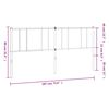 vidaXL Kovov&eacute; čelo postele, biele 180 cm