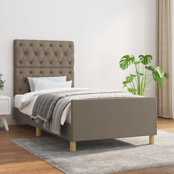 vidaXL R&aacute;m postele bez matraca Taupe 80x200cm L&aacute;tka